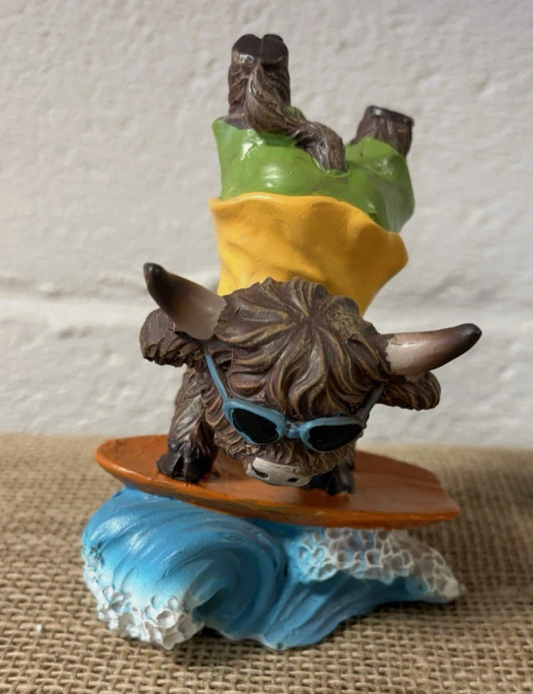 set of 3 summer surfing cows