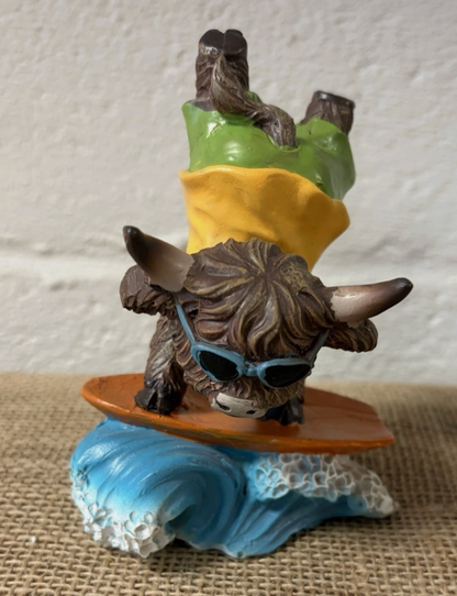 set of 3 summer surfing cows