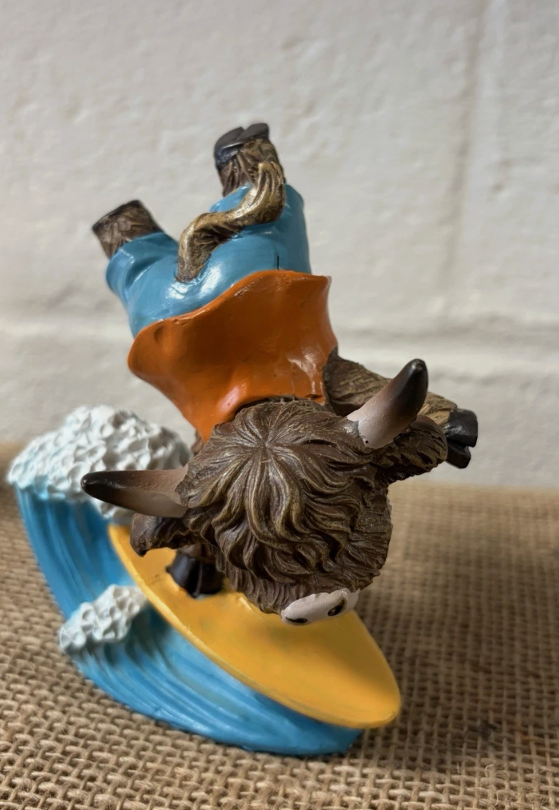 set of 3 summer surfing cows