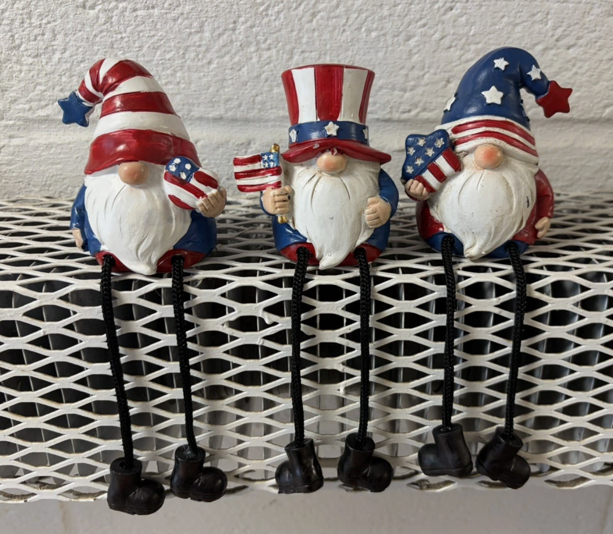 SET OF 3 Patriotic 4th of July resin Americana GNOMES