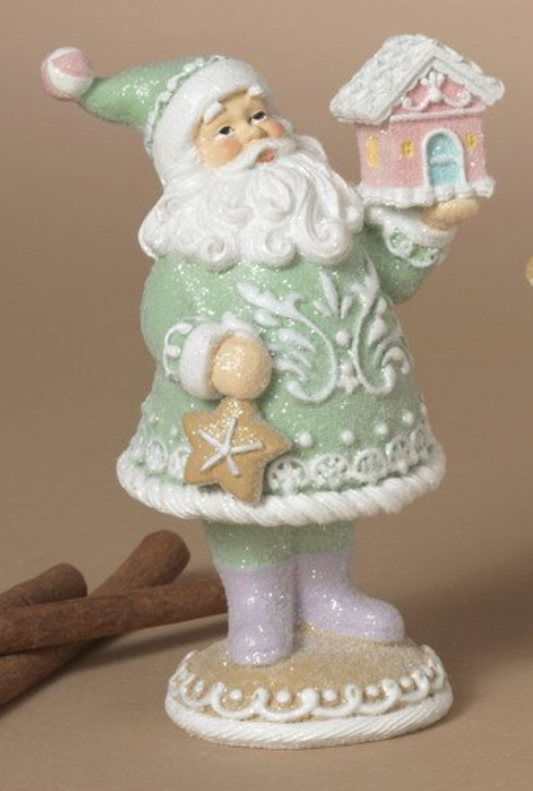 PREORDER ONLY 5.71"H Resin Holiday Gingerbread Santa SOLD INDIVIDUALLY