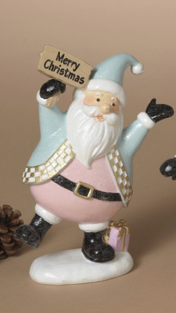PREORDER ONLY 6.1"H Resin Holiday Santa & Snowman SOLD INDIVIDUALLY