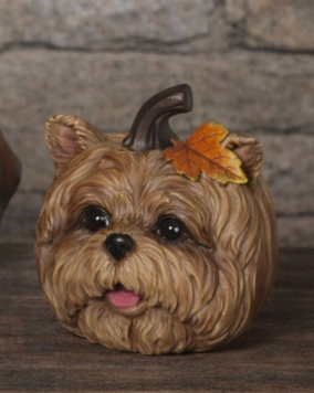 4.5"L Resin Harvest Pumpkin Dog SOLD INDIVIDUALLY PREORDER ONLY