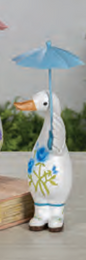 PREORDER ONLY 9.84"H Resin Goose with Metal Umbrella SOLD INDIVIDUALLY