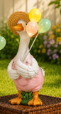 PREORDER ONLY  9.6"H Solar Lighted Resin Duck with Balloons SOLD INDIVIDUALLY