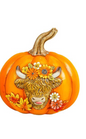 PREORDER ONLY Fall Foliage Highland Cow Pumpkin SOLD INDIVIDUALLY