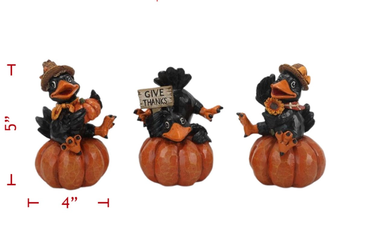 PREORDER ONLY SET of 3 Crows